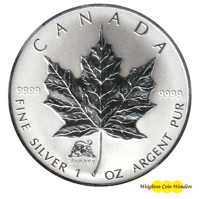 2004 1oz Silver Maple - MONKEY Privy Mark